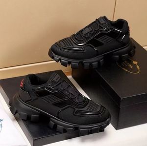 Prada black men's platform sneakers